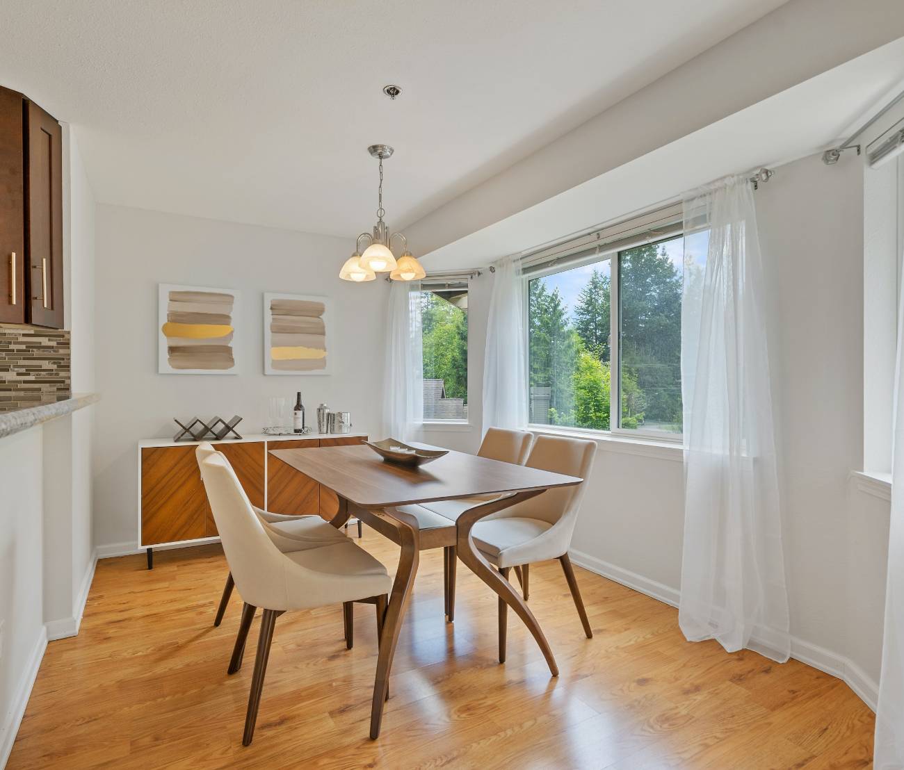 Dining room with table and chairs