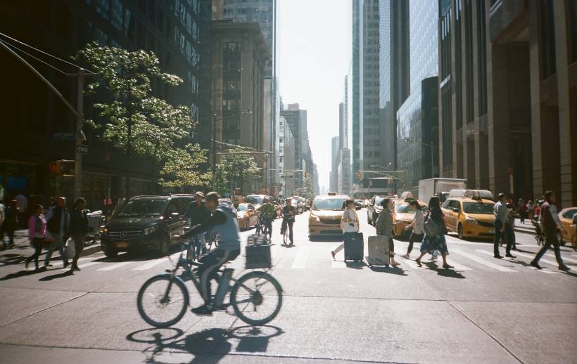Busy New York Street