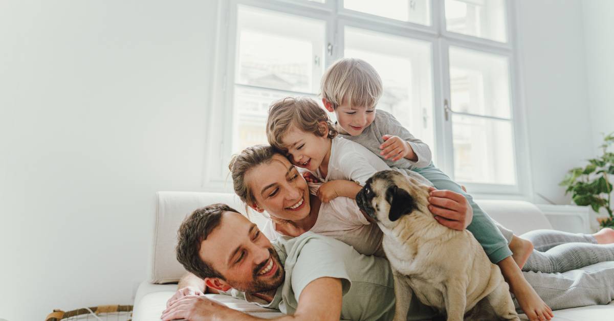 Family playing together