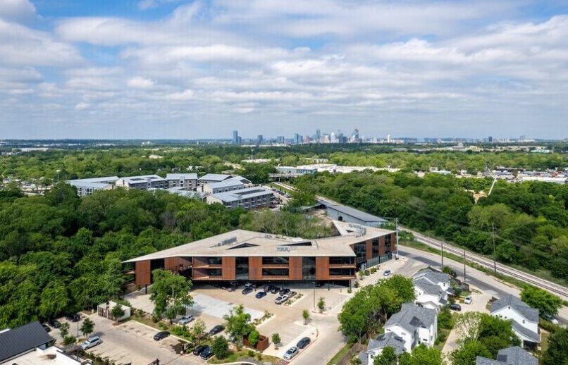 Aerial view of office